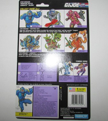 1994 GI Joe Effects Card Back